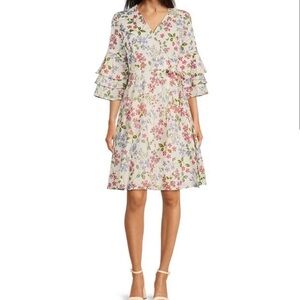 Calvin Klein Floral Wrap Around Dress
